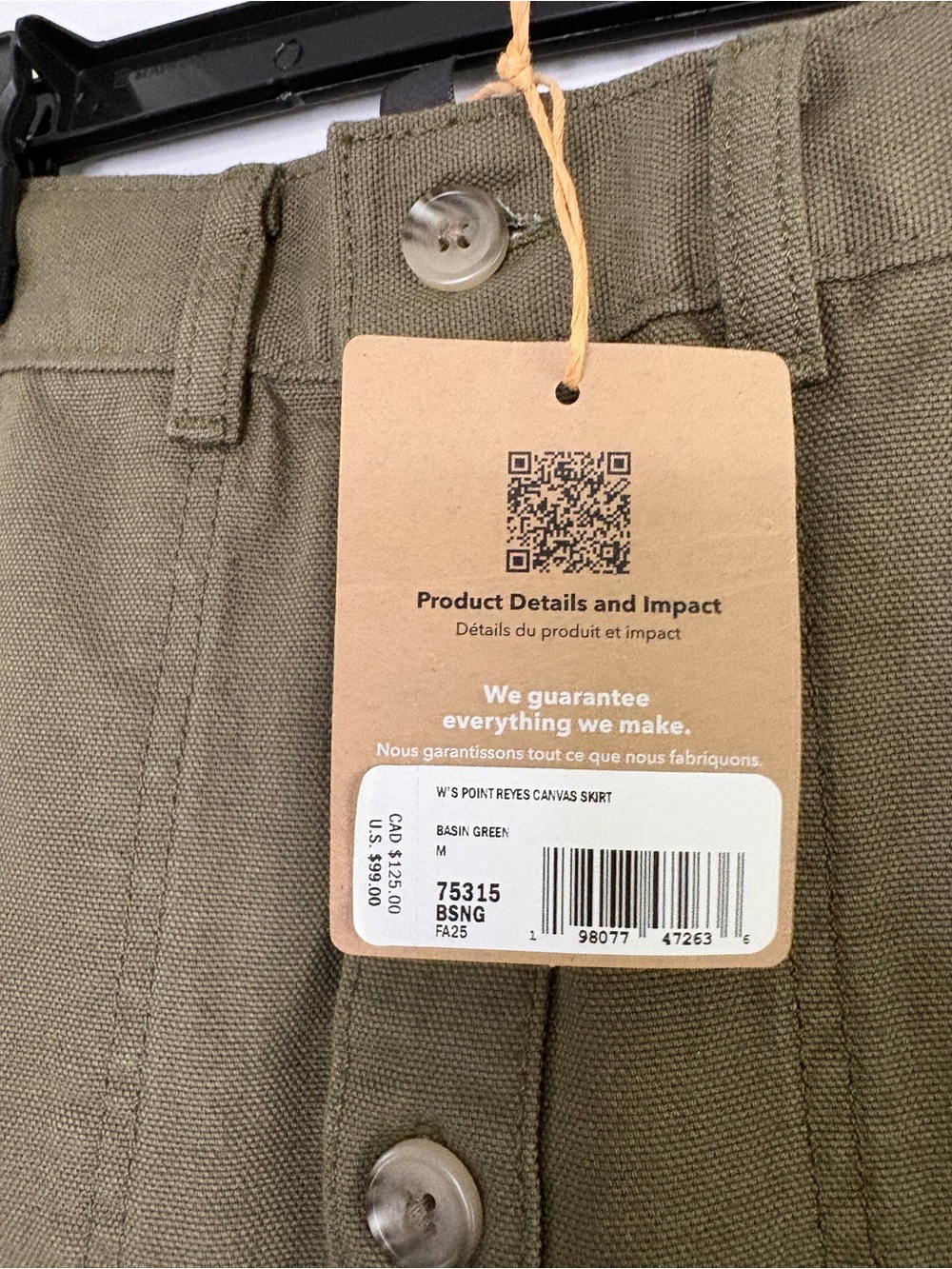 Patagonia 100% organic cotton skirt BNWT - Picture 5 of 9
